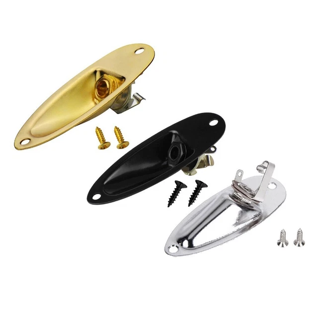 Prise jack de haute qualité pour guitares style Fender Strat avec vis neuves