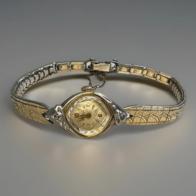 VTG BULOVA 10K Rolled Gold Plate RGP Wind Ladies Watch & 10k  display picture 3