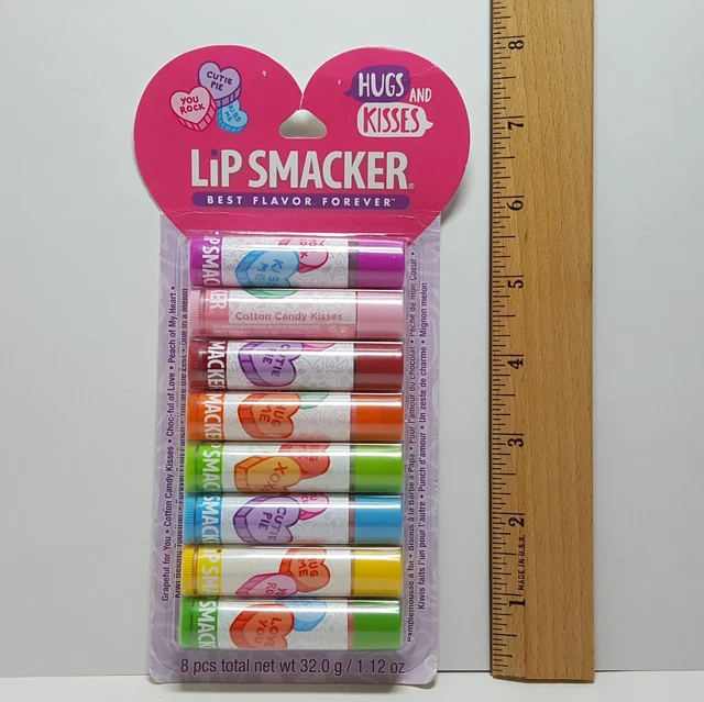 LIP SMACKER 8 Different Flavors HUGS and KISSES Lip Balm Party Pack