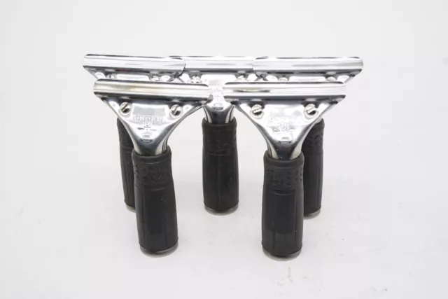 New 5 Pk UNGER No. PR000 PRO Stainless Steel Squeegee Handle Black Rubber Grip