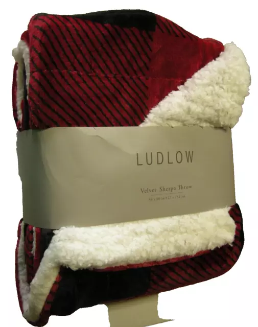 LUDLOW VELVET SHERPA Throw 50x60 In 13.90 PicClick UK