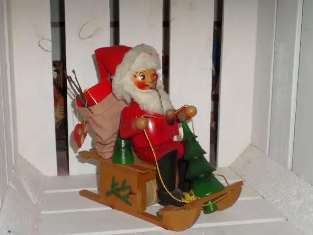 Steinbach Räuchermann Spieluhr Spieldose Weihnachtsmann auf Schlitten 22cm