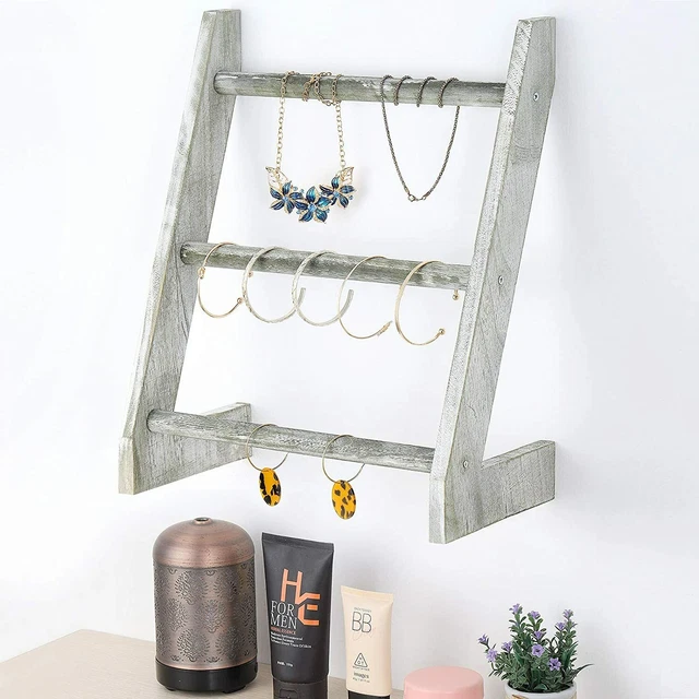 Towel Rack Wall Mounted for Bathroom Farmhouse Rustic Wood Decorative