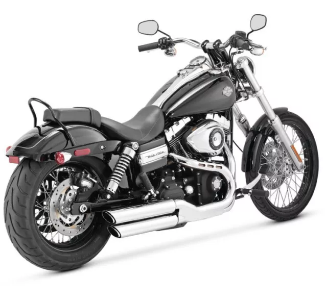 Vance And Hines 3-Inch Twin Slash Slip-Ons Chrome Exhaust 08-16 Hd Dyna 16845