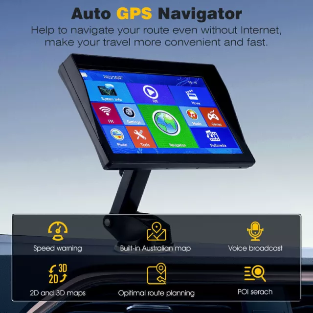 9" Touchscreen GPS Navigation Truck Navigator with Free Australia Map 2023 2