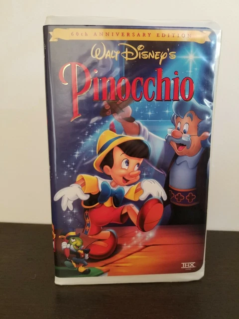 Pinocchio (VHS, 1999) Walt Disney’s Classic 60th Anniversary Clamshell #18679
