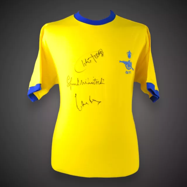 Arsenal -Charlie George, Frank Mclintock & Eddie Kelly Signed Shirt £99