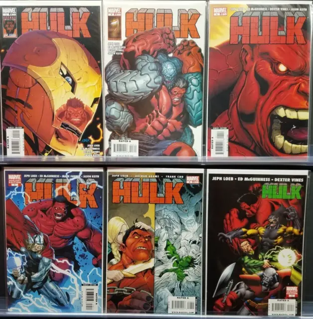 Hulk # 2 3 4 5 8 10 Marvel 2008 Jeph Loeb Ed Mcguinness Variants 1St Full Red