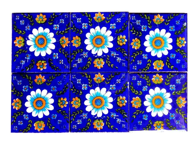 Set De 6 Maison Décorative Céramique Mosaïque Mural Carreaux Haut Allume Cigare