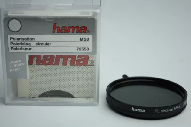 HAMA M58 (58mm) Circular polarising filter, boxed, in excellent condition