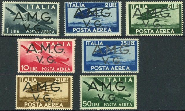 Italy #1LNC1-1LNC7 AMG VG Venezia Giulia Occupation Airmail Post Stamps Mint NH