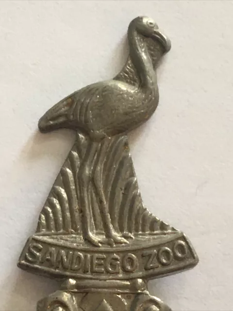 Vintage Souvenir Spoon US Collectible San Diego Zoo Flamingo