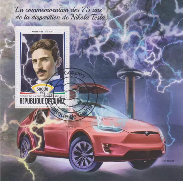 Autos Tesla Guinea   gestempelt 3003
