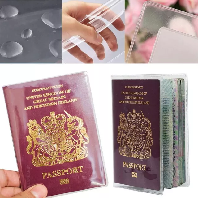 Transparent And Scrub Plastic Passport Cover Travel ID Holder Protector Case