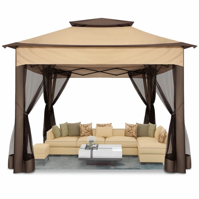Gartenzelt Falt Pavillon 3,3x3,3/3x4,5m Wasserdicht  Partyzelt Pavillion Faltbar