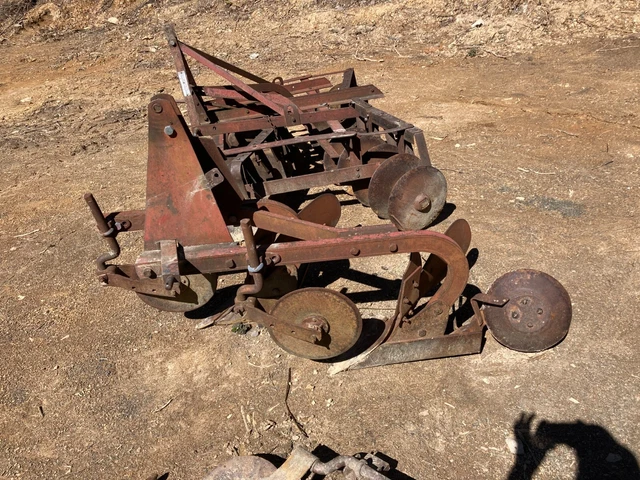 Dearborn Ford Double Plow, Love Harrow Adjustable Disc and Root Ripper Plow