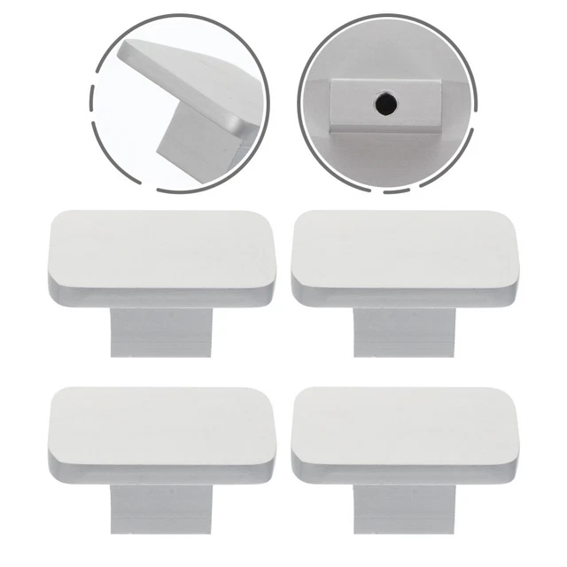 4 Pcs Handle Cupboard Knob Square Drawer Handles Retro Knobs Doorknobs Office