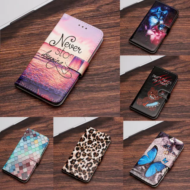 Luxus-Muster PU-Leder Flip Wallet Case Handyhülle für Huawei Nova 9 8i Y7 Y6P Y5