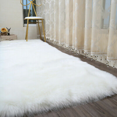 Alfombra extra grande cálida suave esponjosa piel sintética piel de oveja alfombra de piso decoración gruesa