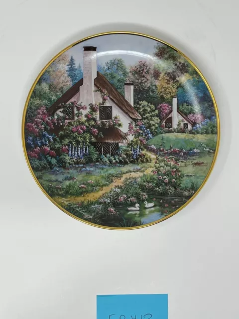 A Cozy Glen, Franklin Mint Gold-Trimmed Porcelain Plate, 8" Diameter #6467 w/CoA