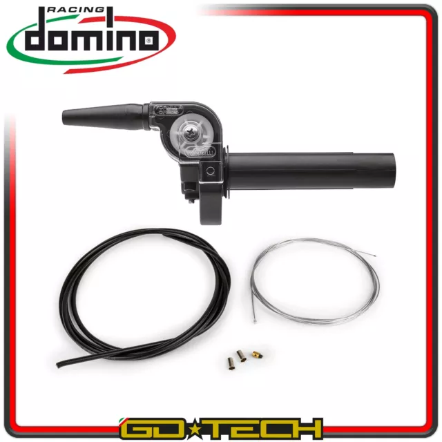 COMANDO GAS RAPIDO DOMINO FORMULA MOTO CROSS UNIVERSALE con KIT CAVO e GUAINA 2m