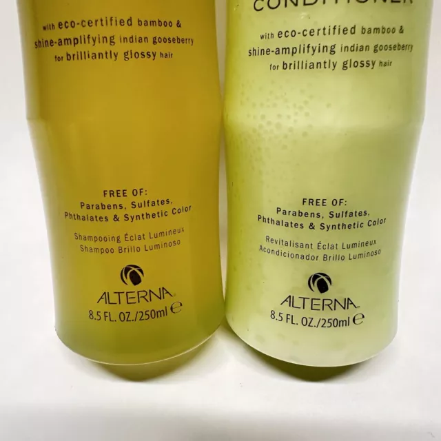 Alterna Bamboo Luminous Shine Shampoo & Conditioner 8.5 Oz.Glossy Hair set 2