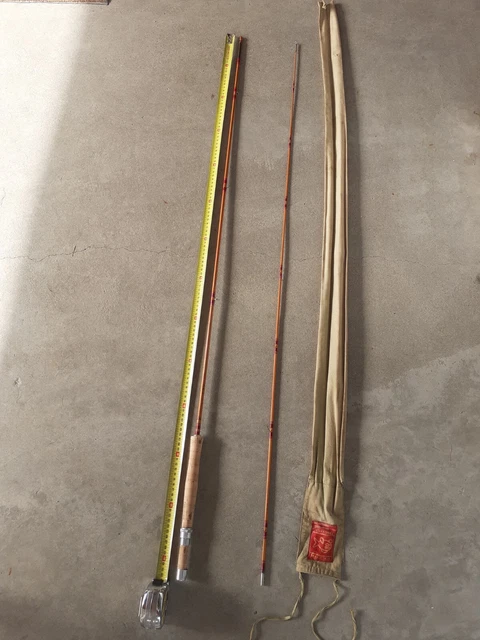 Canne à Pêche à La Mouche En Bambou Refendu - Blank Pezon & Michel - 6'9" (205cm) - Soie #3/4 - Occasion