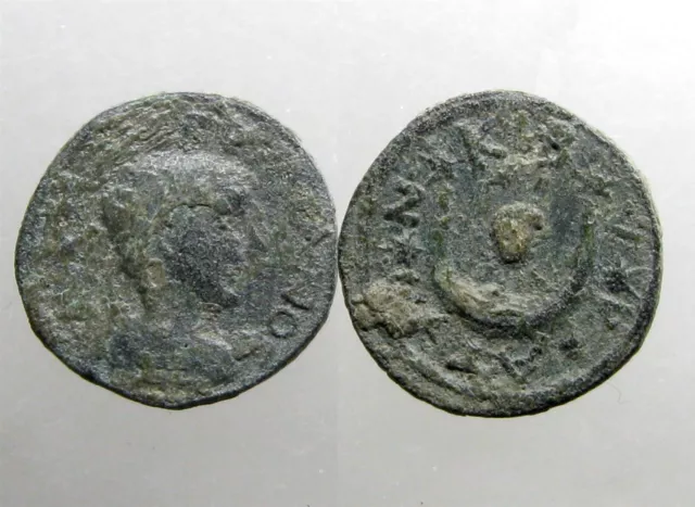 GORDIAN III AE20_____Roman Provincial_____KIBYRA PHRYGIA____Star & Crescent
