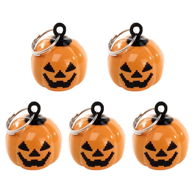 4 piezas molde de calabaza Jingle Bells colgante de dibujos animados mascota collar accesorios para