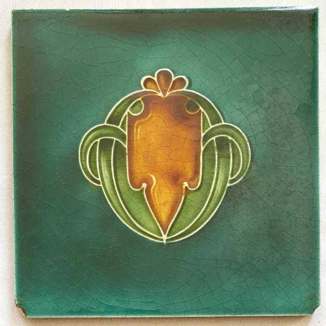 Original English Art nouveau tile. Malkin Edge & Co.  C 1905.