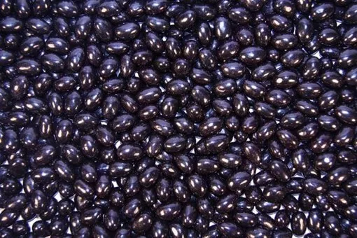 Mini Jelly Beans Black 1kg Bulk Bag