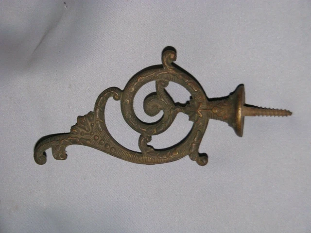 Antique Screw Wall Coat Hook Hanger, Brass/Black, 4 1/2" long by 2 1/2" high