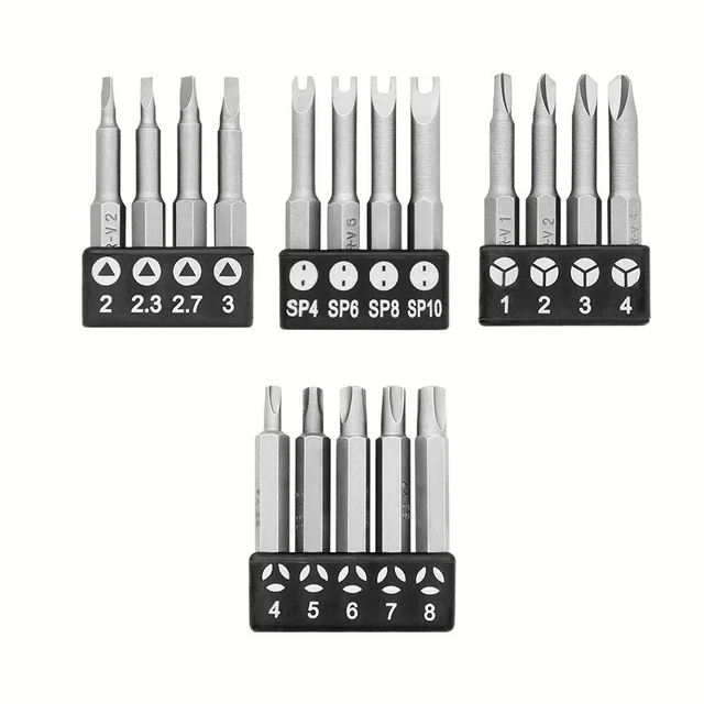 Lot de 5 tournevis spéciaux en forme de U 50 mm - Type Y - Intérieur cruciforme - Tournevis à trois points - Embouts de vissage | Leroy Merlin