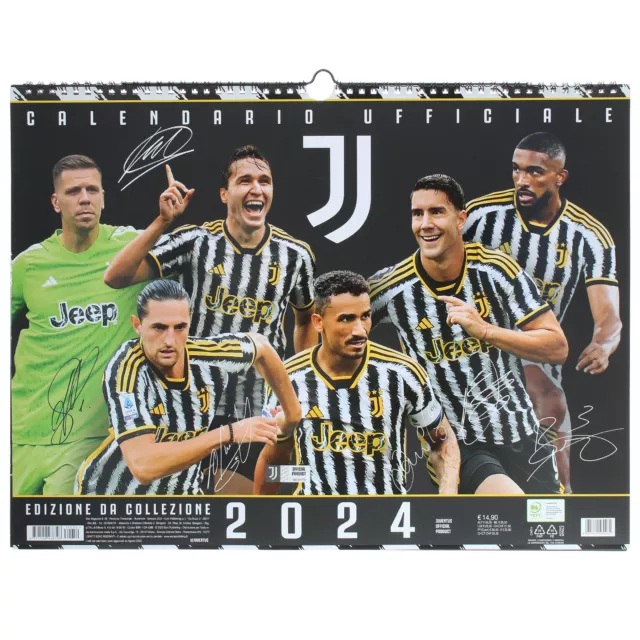 Calendario Ufficiale Juventus Anno 2024 da Collezione 44 x 33 cm