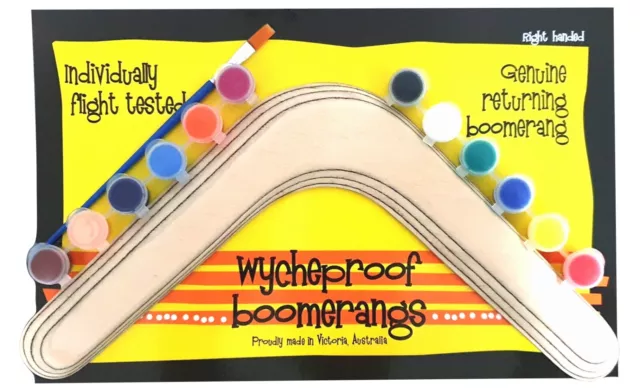 Paint your own returning Boomerang Australian made