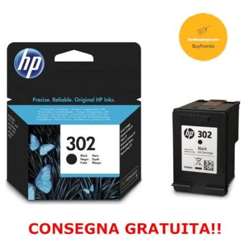 HP 302 Nero F6U66AE / Cartuccia Originale HP da 190 pagine