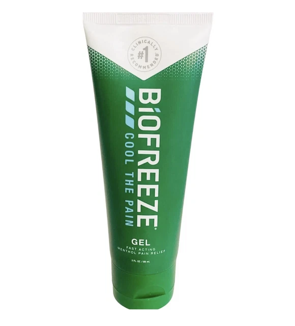 BIOFREEZE FAST ACTING Menthol Pain Relief Gel 3 fl. oz. Tube Exp Date