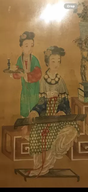 Chinese Antique Tang Yin 1470 - 1524 Original Painting On Silk / Rare /Read
