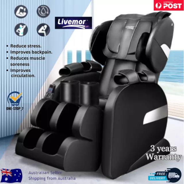 Massage Chair Electric Livemor Gravity Zero Shiatsu Massager Recliner Heating