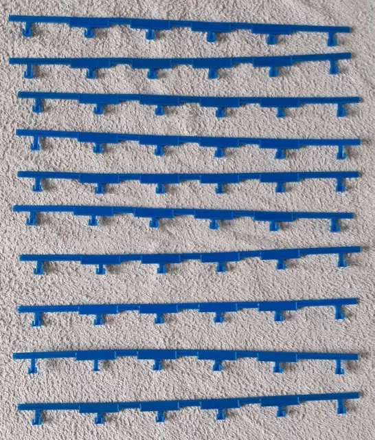 Lot De 10 Rails De Securite Bleu Tomy Afx Circuit Slot Car