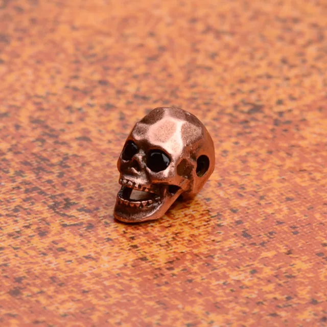 Copper Skull Bracelet Connector Spacer Charm Loose Beads Silver Rose Gold Beads 3