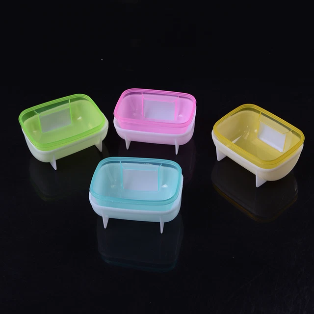 Pet Hamster Bathroom Bath Sand Room Sauna Toilet Cage Sand Bath Clear Plastic