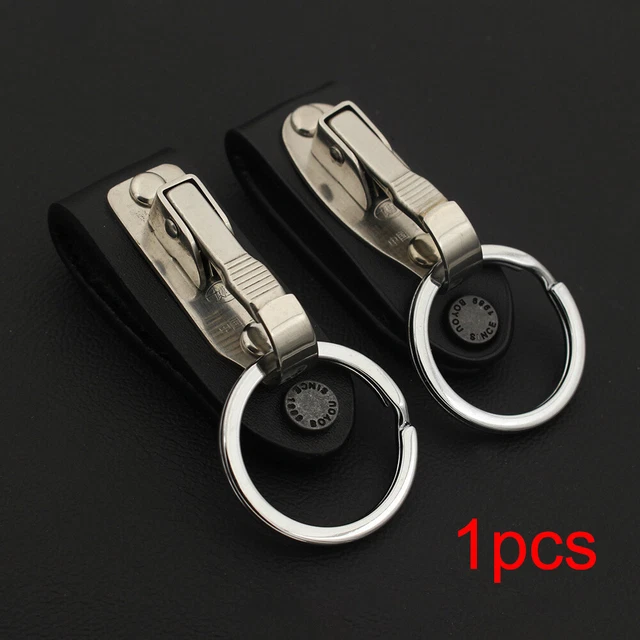 Durable Stainless Steel Detachable Keychain Belt Clip Key Holder For Car