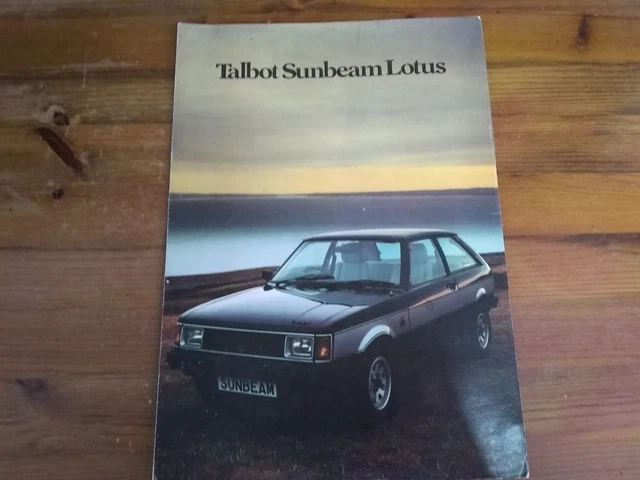 Talbot Sunbeam Lotus, Early Sales Brochure, 1979, Lotus Sunbeam, Rally Talbot Sunbeam Lotus, Early Sales Brochure, 1979, Lotus Sunbeam, Rally