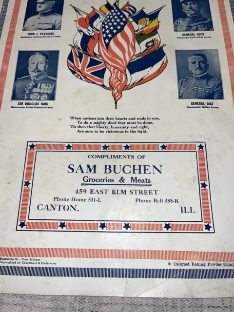 Our Victory Atlas Honor Roll Canton ILL World War 1 WWI Sam Buchen Groceries 2