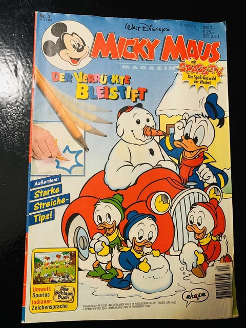 Micky Maus Heft Nr 4 von 1996 - nur Heft, keine Beilage