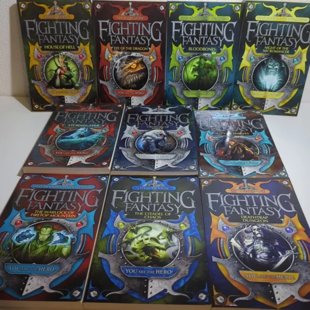 Fighting Fantasy  Game Books 1 - 10 Ian Livingstone Steve Jackson