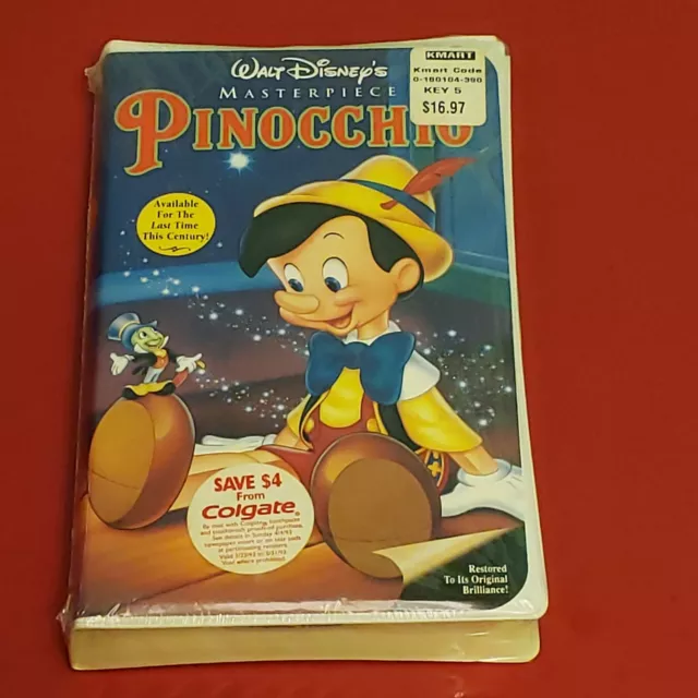 Pinocchio (VHS 239) | Walt Disney Masterpiece Edition Rare