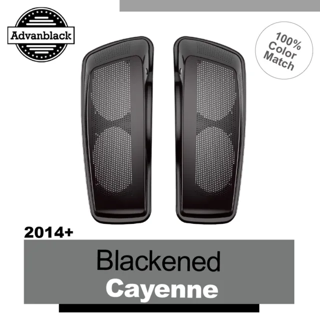 BLACKENED CAYENNE DUAL 6x9 Speaker Lids For Harley Touring FLHR FLHXS ...