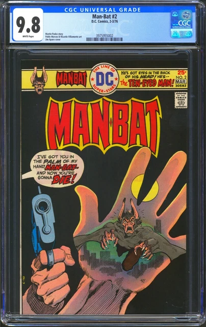 Man-Bat #2 - Cgc 9.8 - White - Nm/Mt - Jim Aparo Cover - Highest Graded - 1976